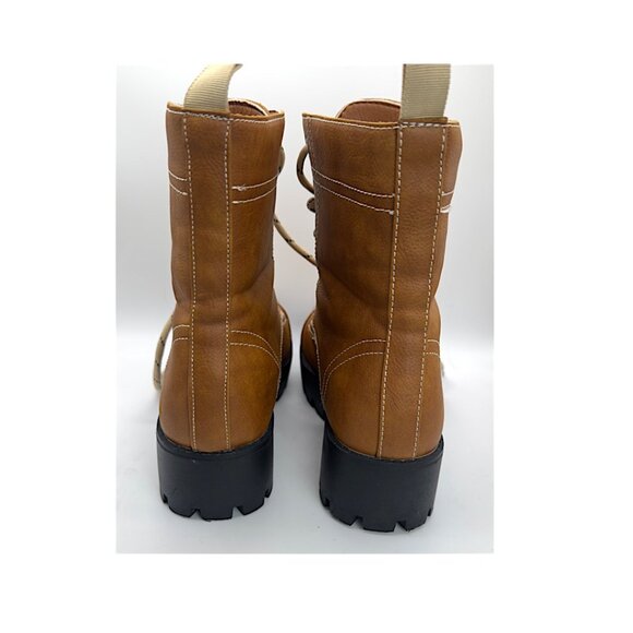 Seven7 Jody Combat Boots Women’s Size 8.5 Tan Brown Lace-Up Lug Sole - Picture 4 of 9